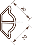 Угол внутренний округлый 20
