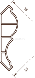 Плинтус потолочный 55